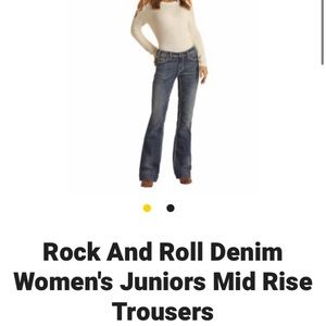 ROCK AND ROLL DENIM WOMAN’S JUNIORS MID RISE TROUSERS